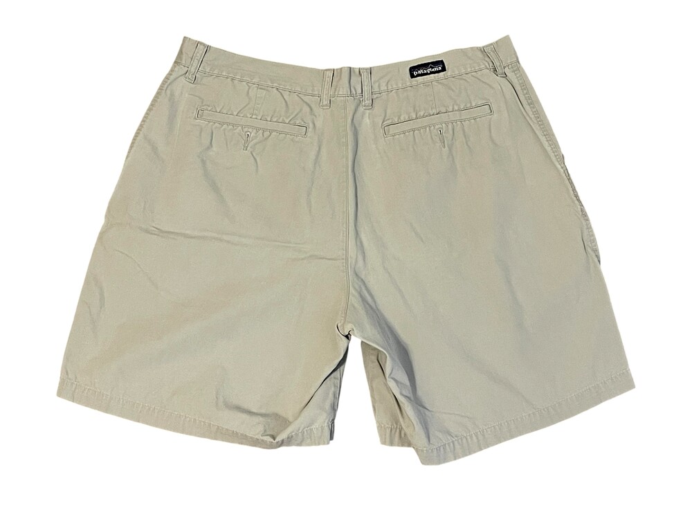 Patagonia Shorts Mens 36 Beige Organic Cotton Chino Flat Front Casual Summer